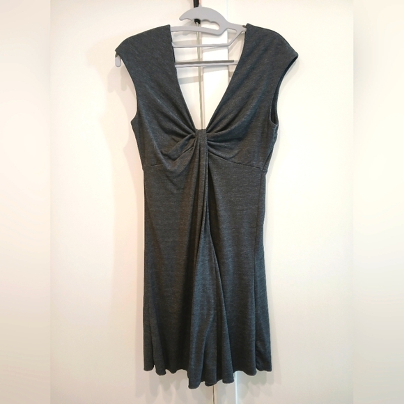 Vintage Express knot front gray dress - Picture 1 of 6